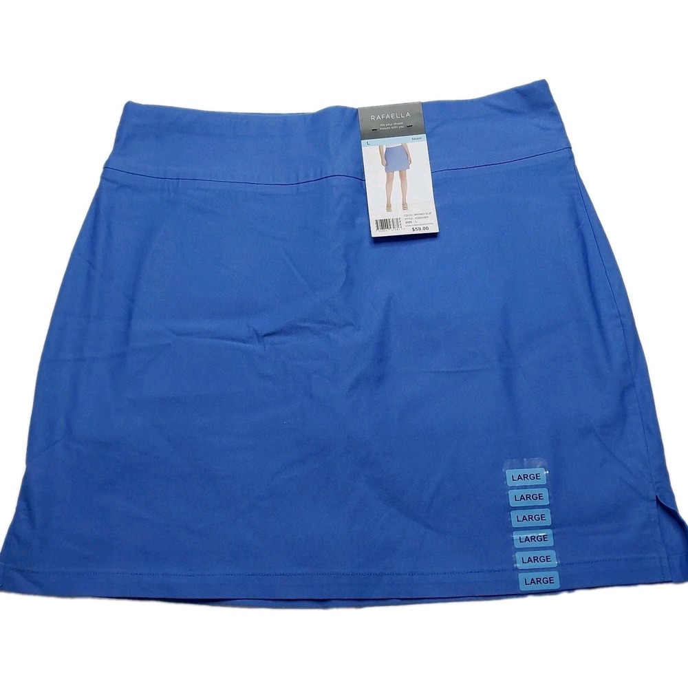 Rafaella‎ Women's Pull-on Stretch Skort Blue Large